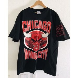 Chicago Bulls Windy City #23 NBA Shaka Wear 100% Cotton Vtg. 90's Jordan Era 2XL